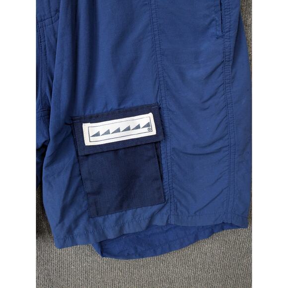 Vtg Breakers Shorts Mens 34 Nylon Bermudas Sailing Angles Surfing Cargo Pockets - Picture 2 of 10